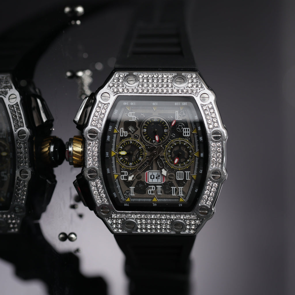 CILOA Men Mechanical Watch 801black-silvery