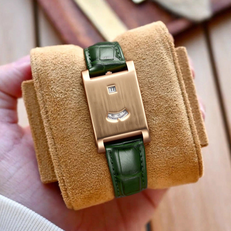 CILOA Men Quartz Watch 522green-golden