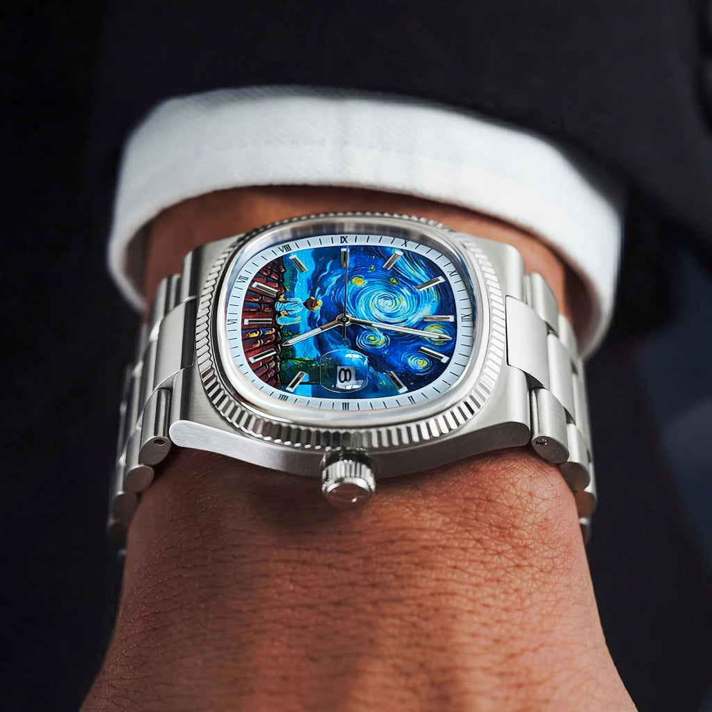 CILOA Men Quartz Watch 518silvery-stars