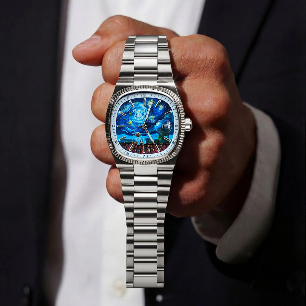 CILOA Men Quartz Watch 518silvery-stars