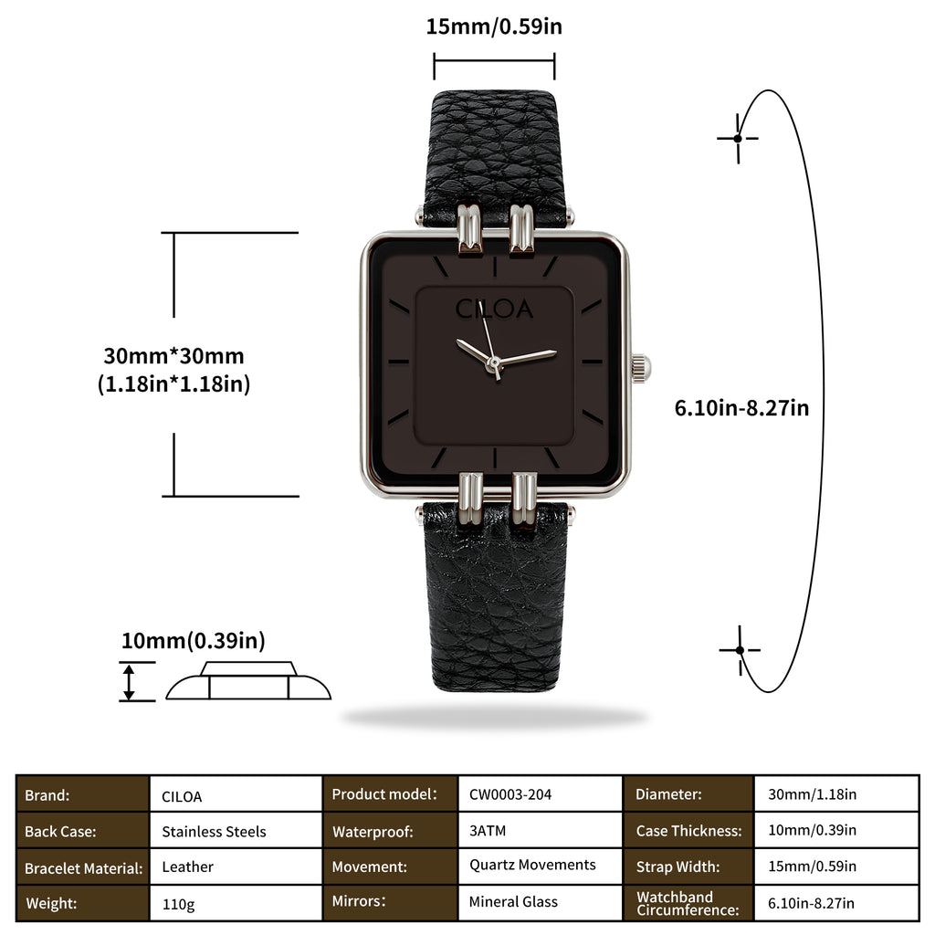 CILOA Women Quartz Watch 204silvery