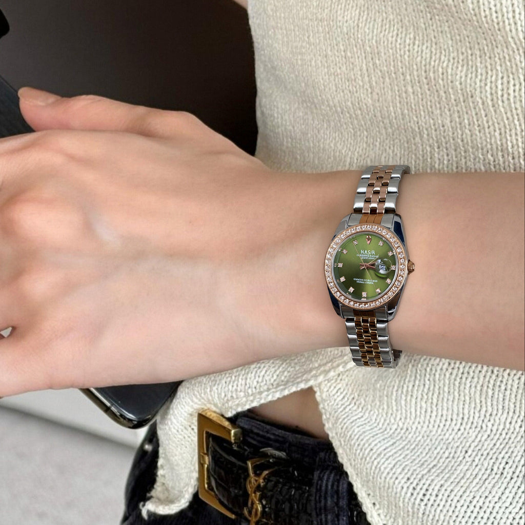 CILOA Women Quartz Watch 672golden-green