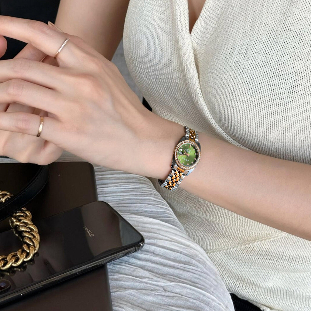 CILOA Women Quartz Watch 672golden-green