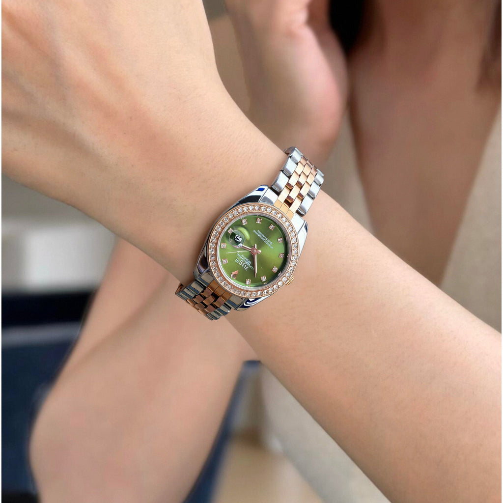 CILOA Women Quartz Watch 672golden-green