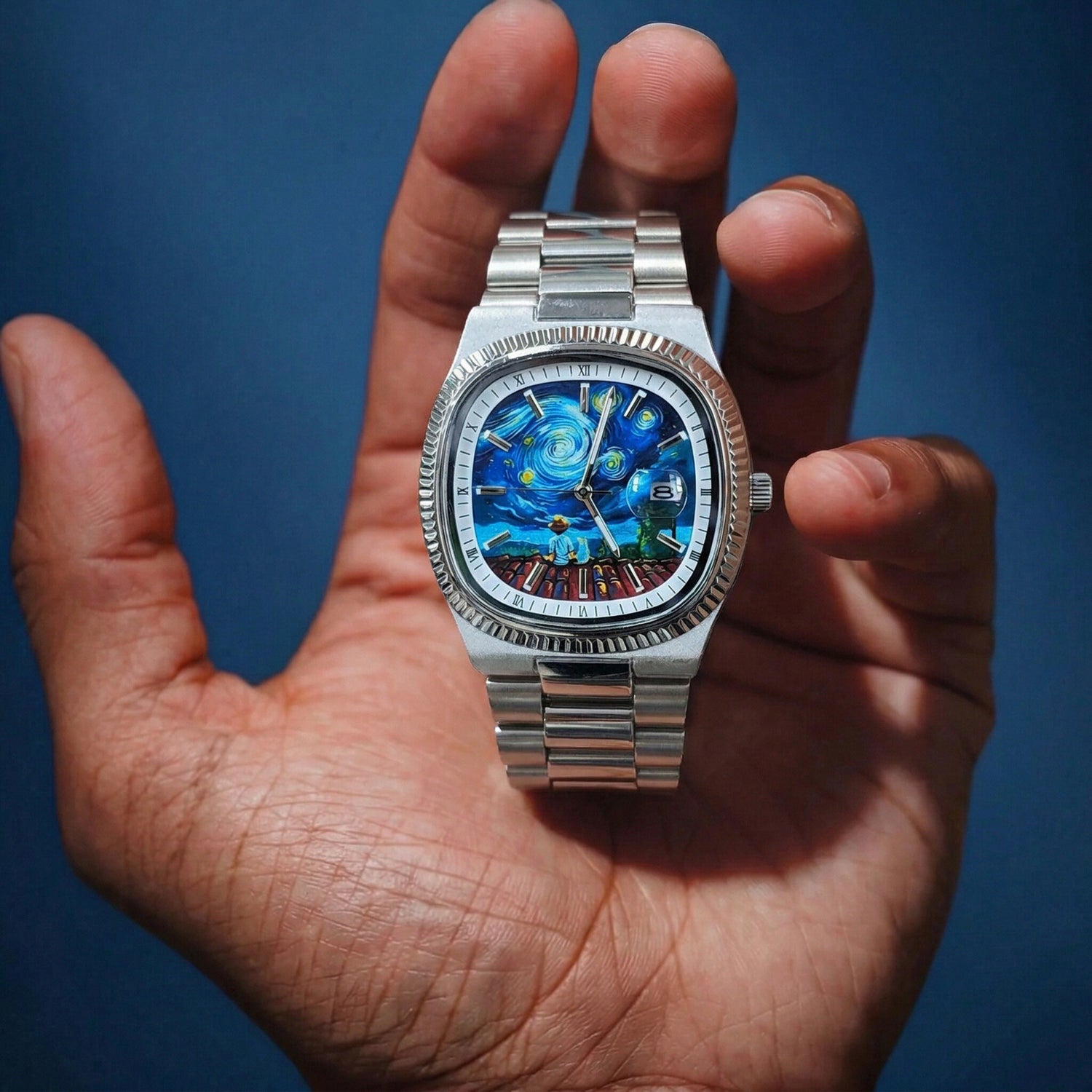 CILOA Men Quartz Watch 518silvery-stars