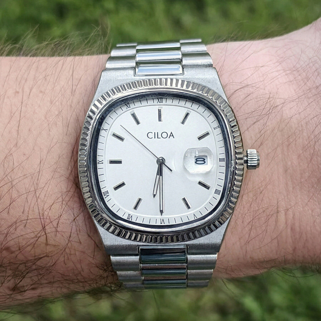 CILOA Men Quartz Watch 518silvery-white