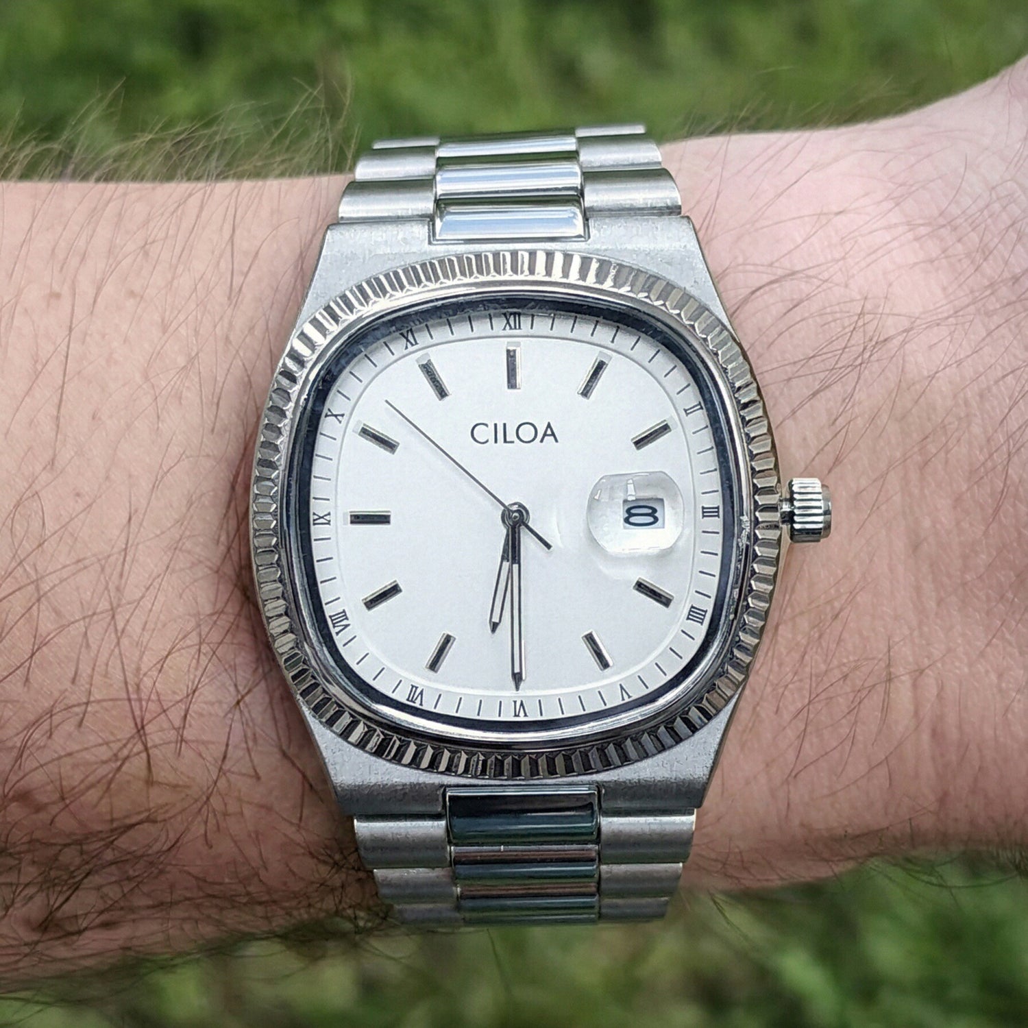 CILOA Men Quartz Watch 518silvery-white