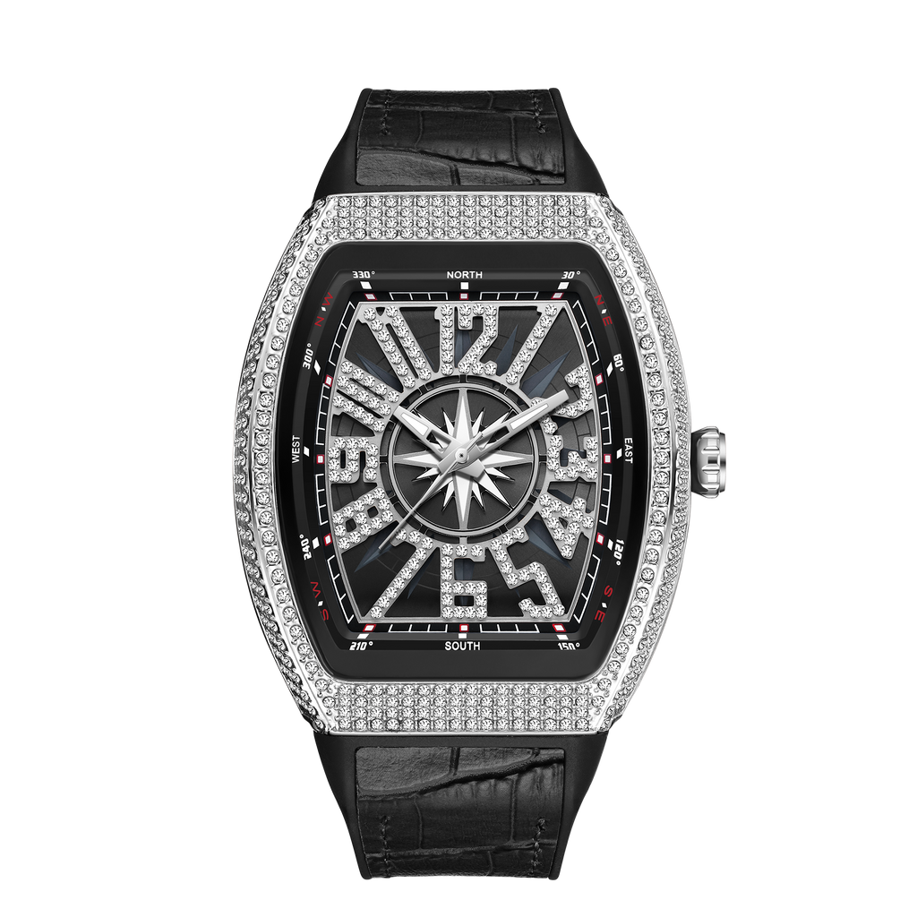 CILOA Men Mechanical Watch 803black-silvery