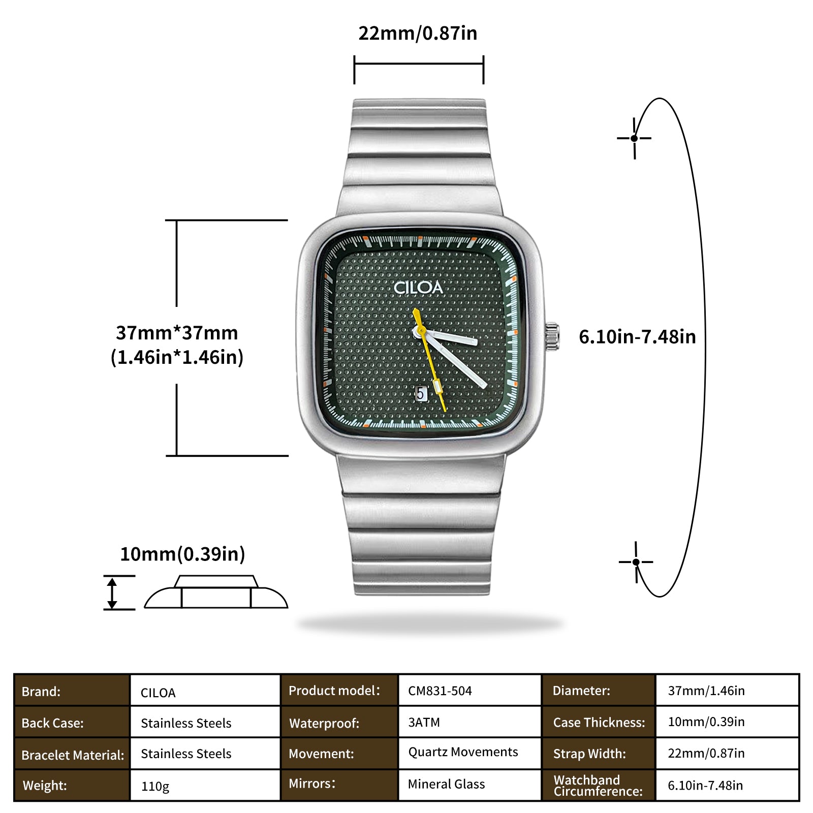 CILOA Men Quartz Watch 504