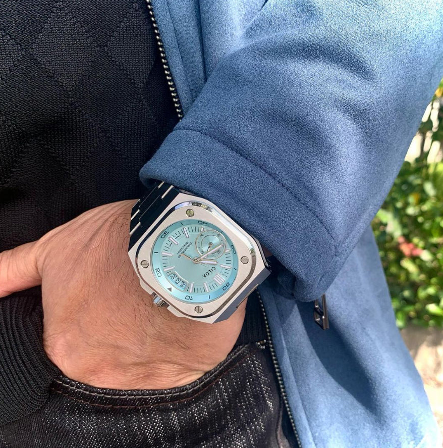 CILOA Men Quartz Watch 505steel-blue