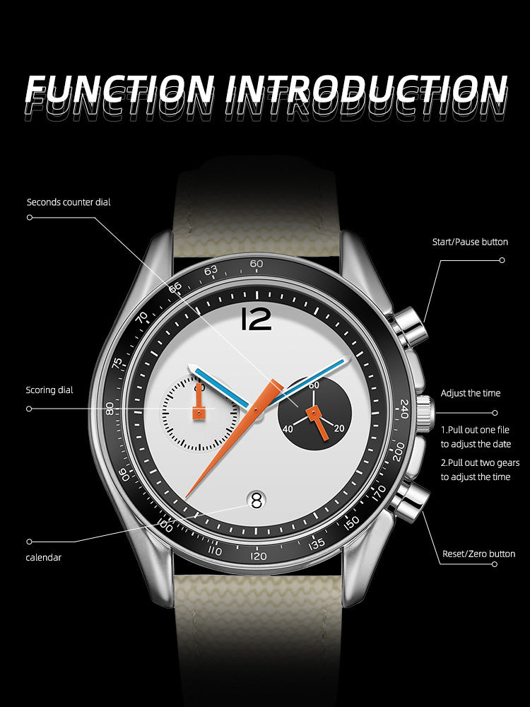 CILOA Men Quartz Watch 507white
