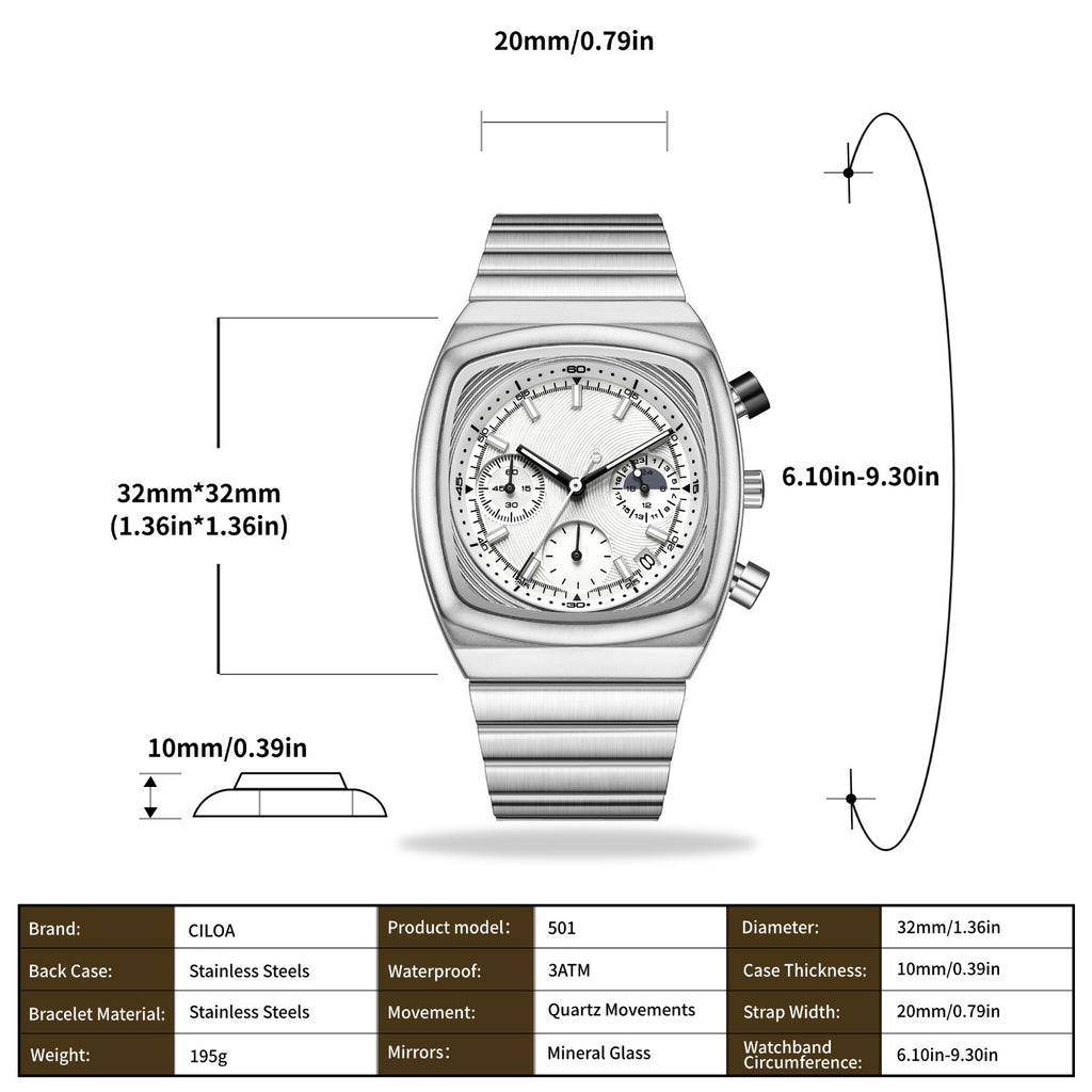 CILOA Men Quartz Watch 501