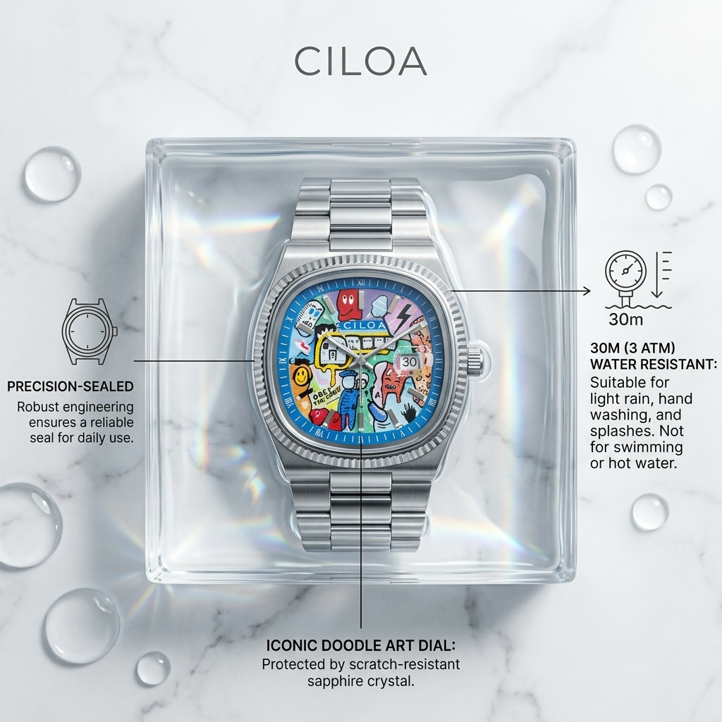CILOA Men Quartz Watch 518silvery