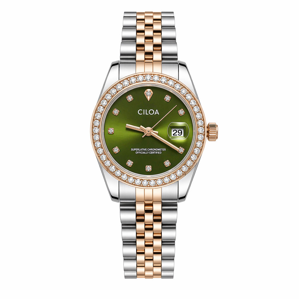 CILOA Women Quartz Watch 672golden-green