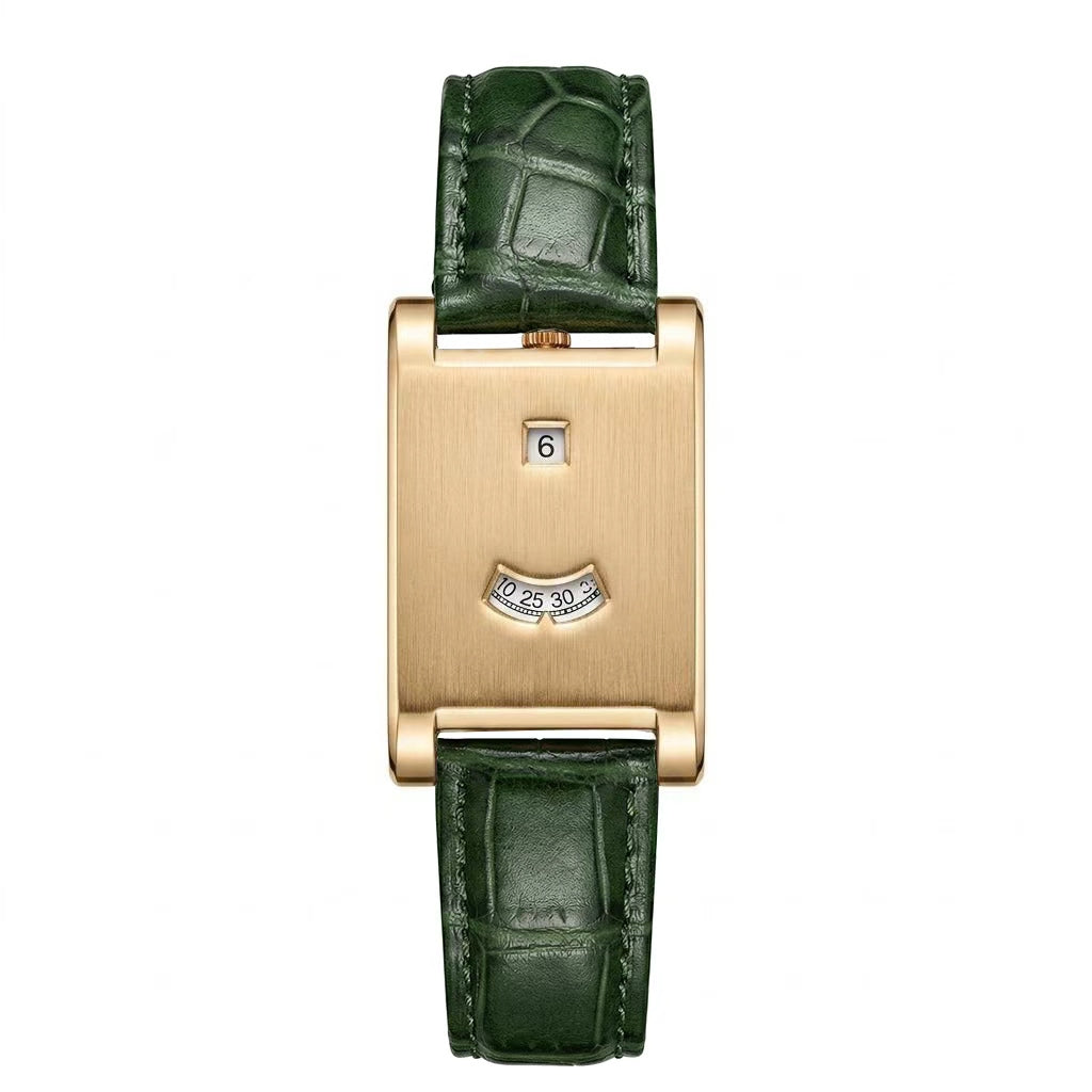 CILOA Men Quartz Watch 522green-golden