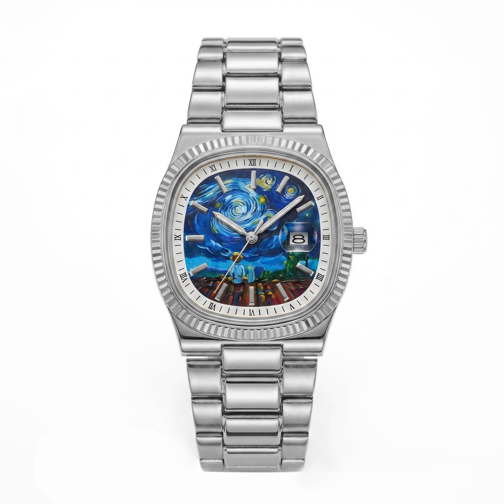 CILOA Men Quartz Watch 518silvery-stars